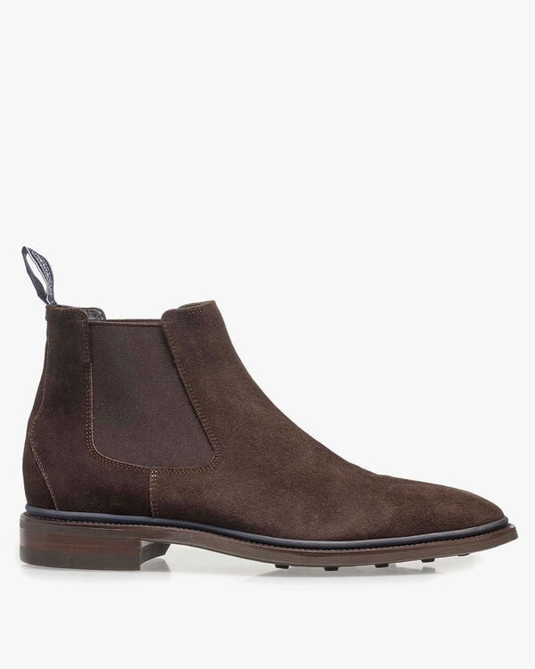 Chelsea boot suede leather brown