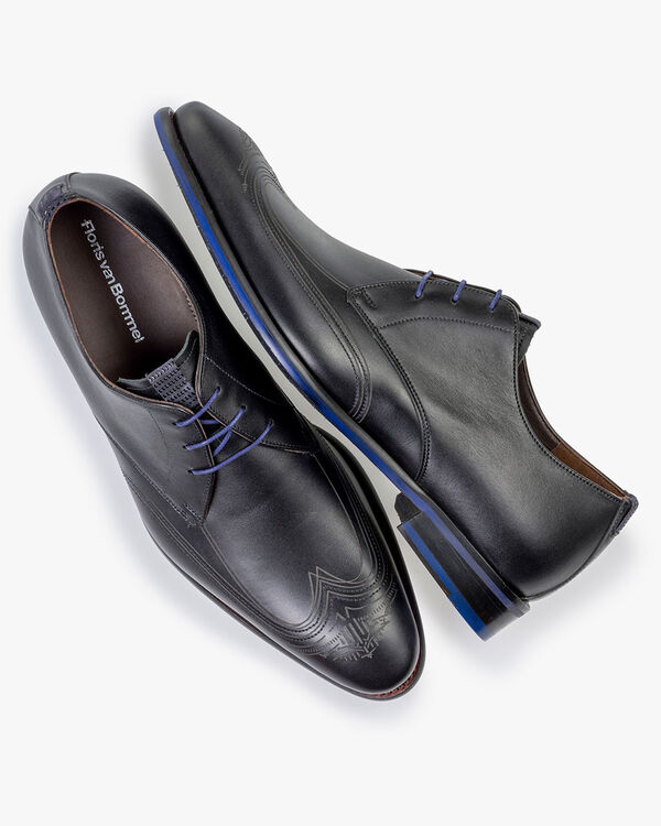 Schn&uuml;rschuh Kalbsleder schwarz