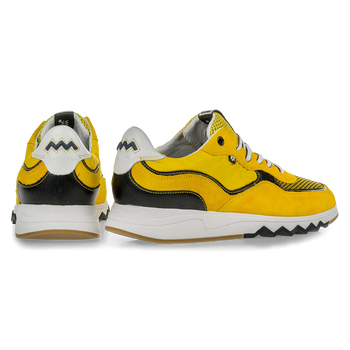 Nineti yellow suede leather