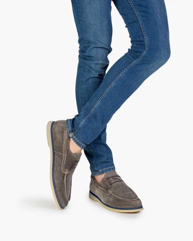 Bootsschuh Wildleder dunkelgrau