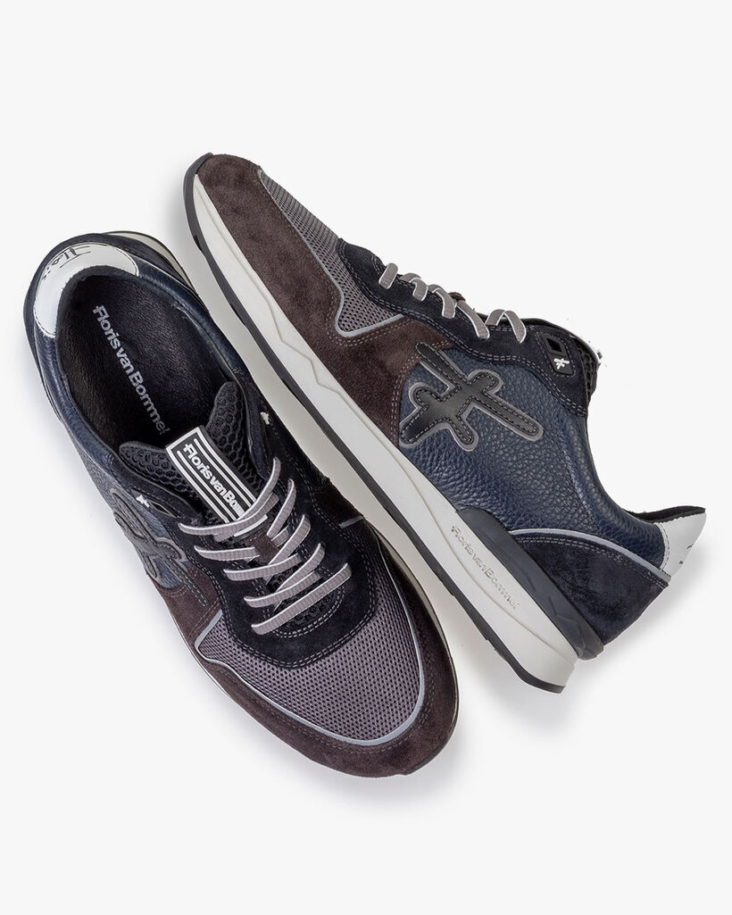 Sneaker Wildleder blau/gr&uuml;n