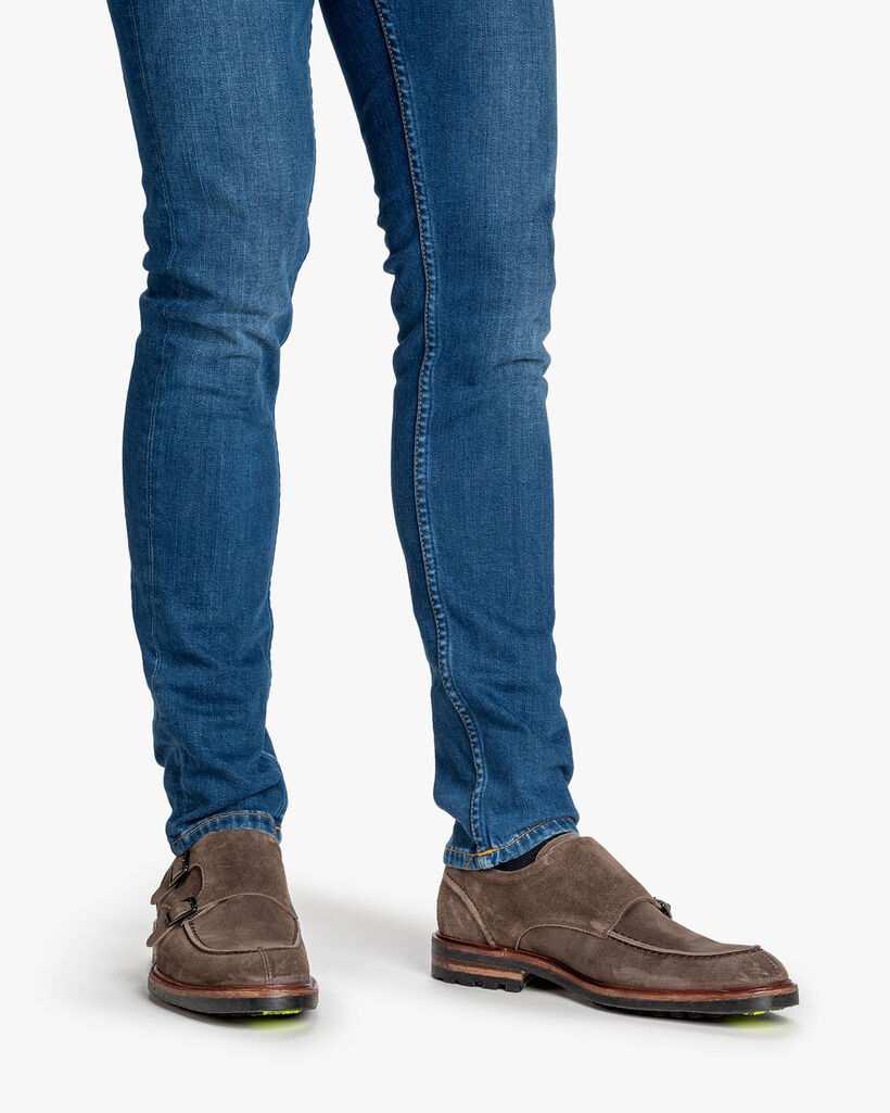 Monk-Schnallenschuh Wildleder taupe