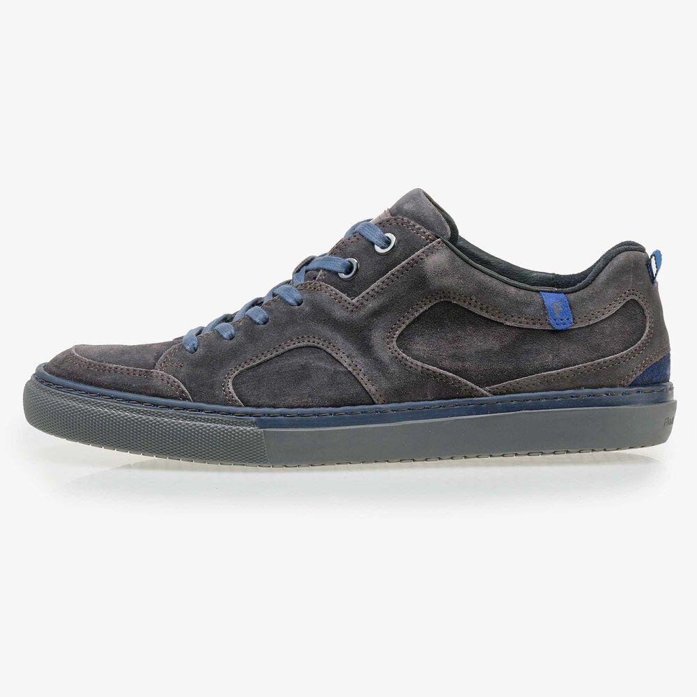 Floris van Bommel grauer Herren Wildleder Sneaker