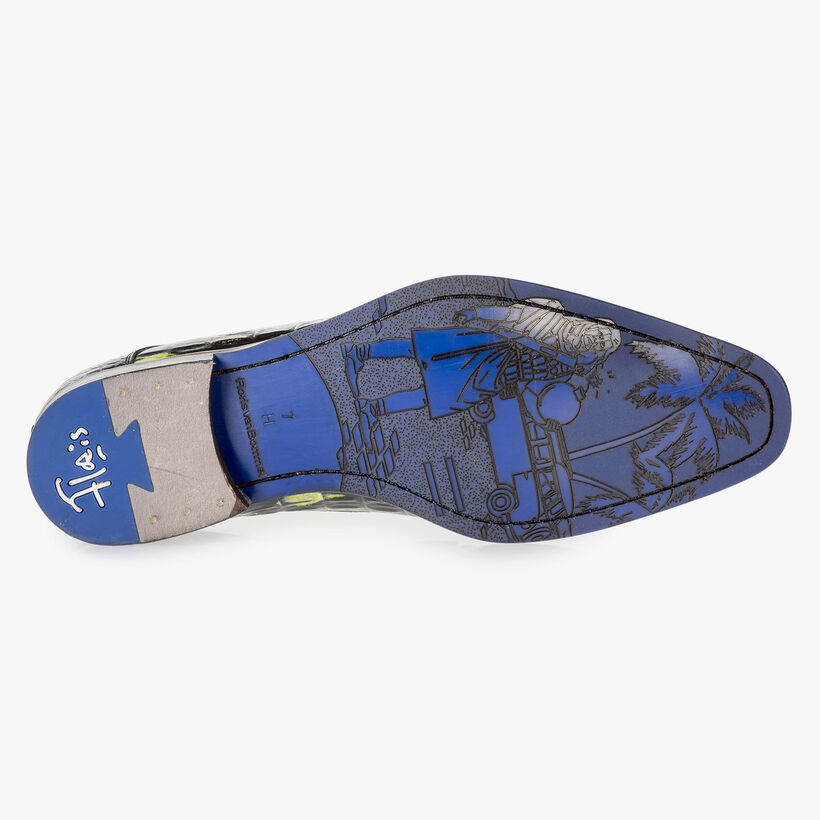 Orange-gelber Premium Leder-Schn&uuml;rschuh