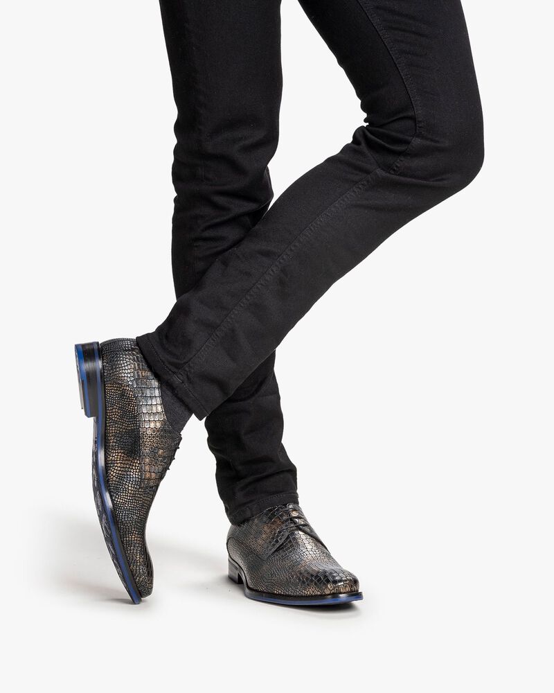 Schn&uuml;rschuh metallic bronze