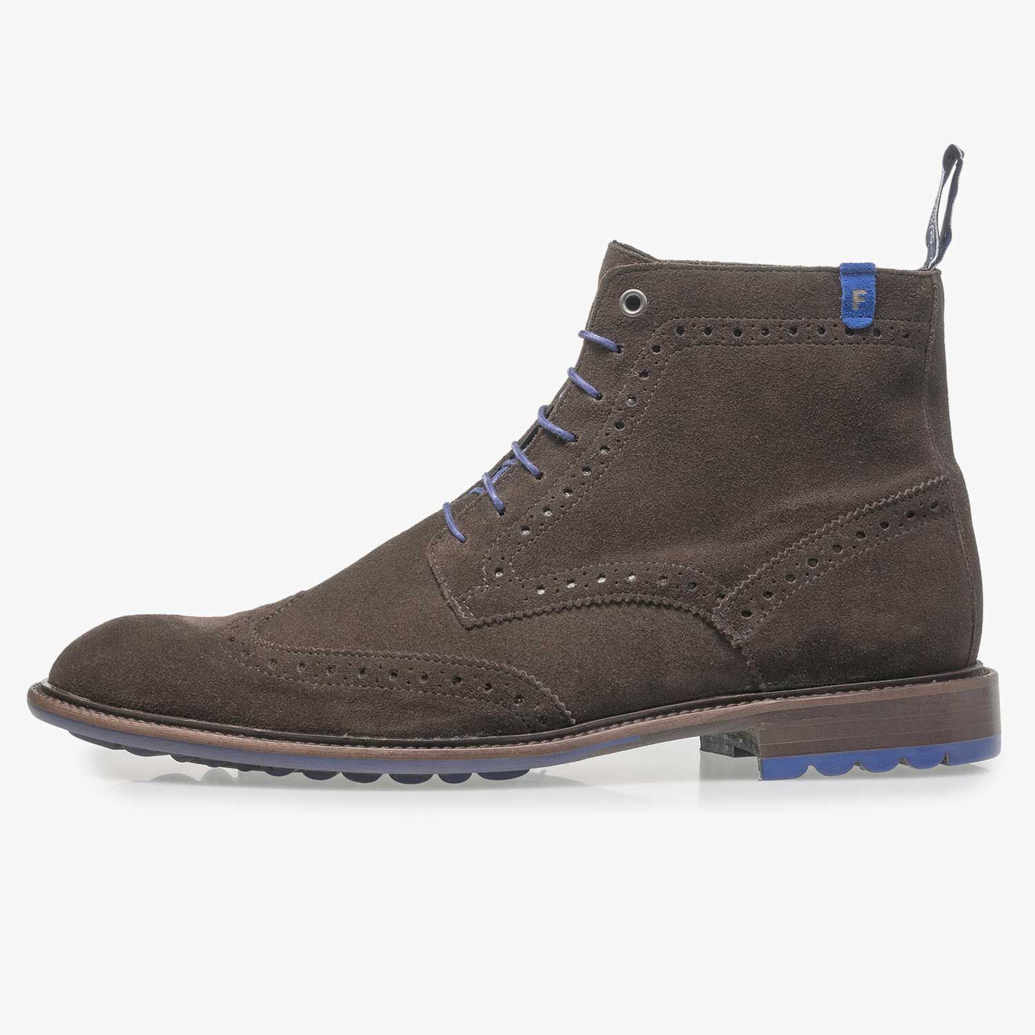 Brauner Kalbswildleder Schnurstiefel 10506 16 Floris van Bommel Official