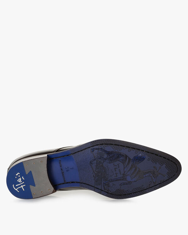 Lace shoe calf leather dark brown