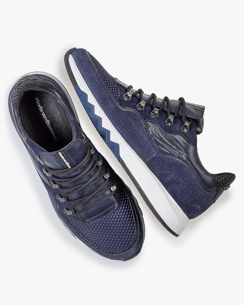 Sneaker with print dark blue