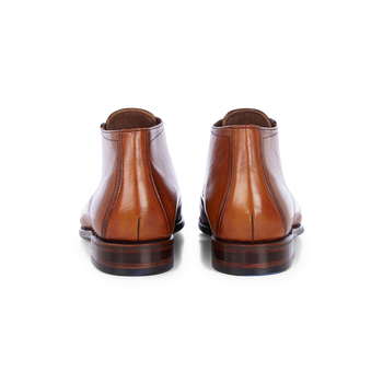 Schn&uuml;rstiefel Kalbsleder cognac