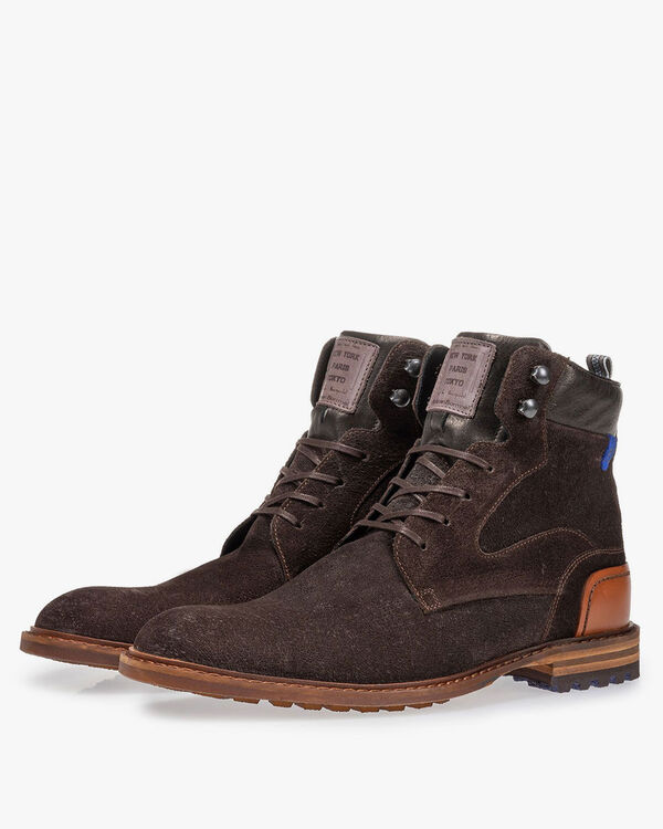Crepi boot brown suede leather