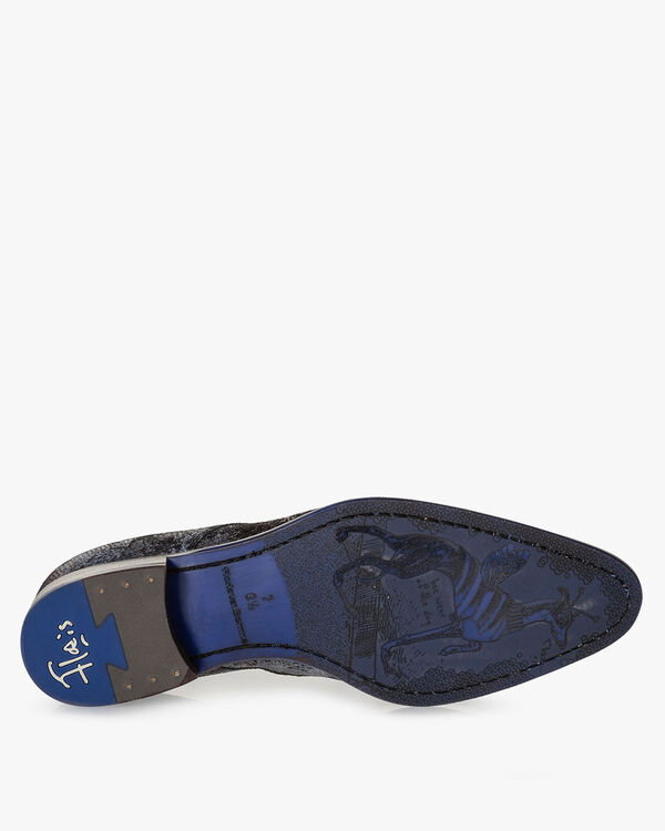 Lace shoe suede dark red