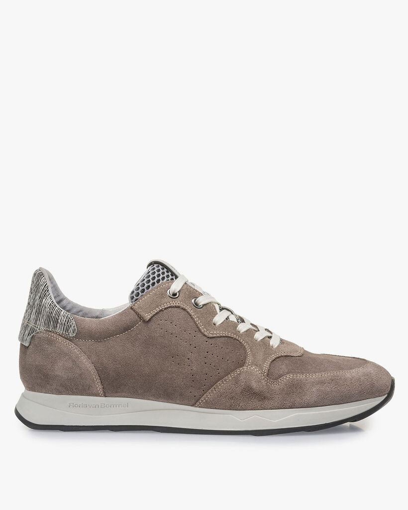 Taupefarbener Wildleder-Sneaker