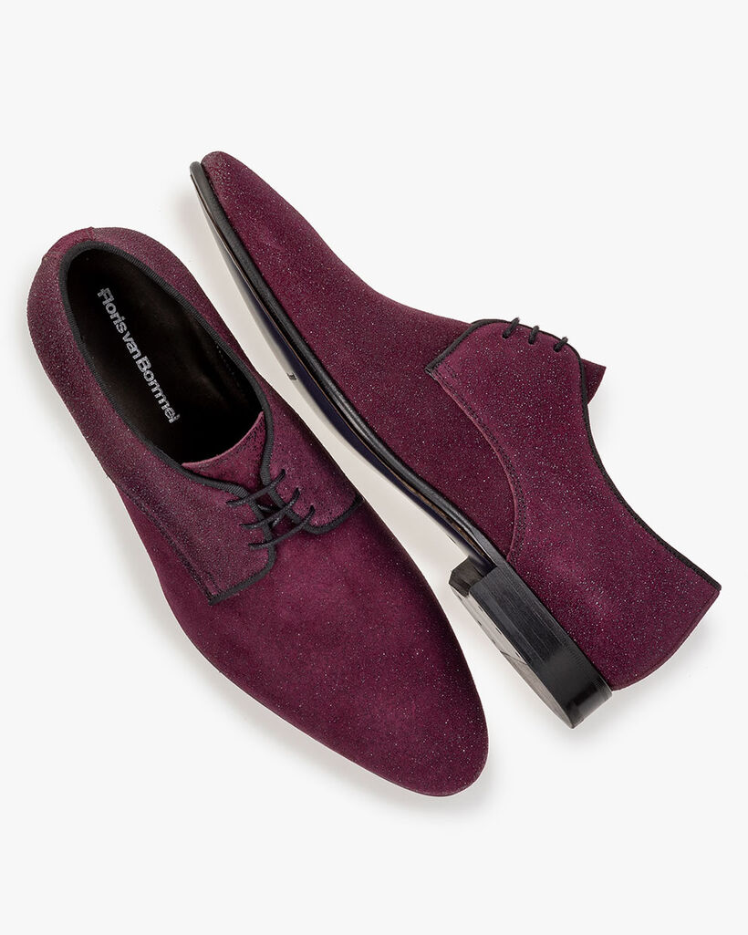 Schnürschuh Wildleder bordeaux