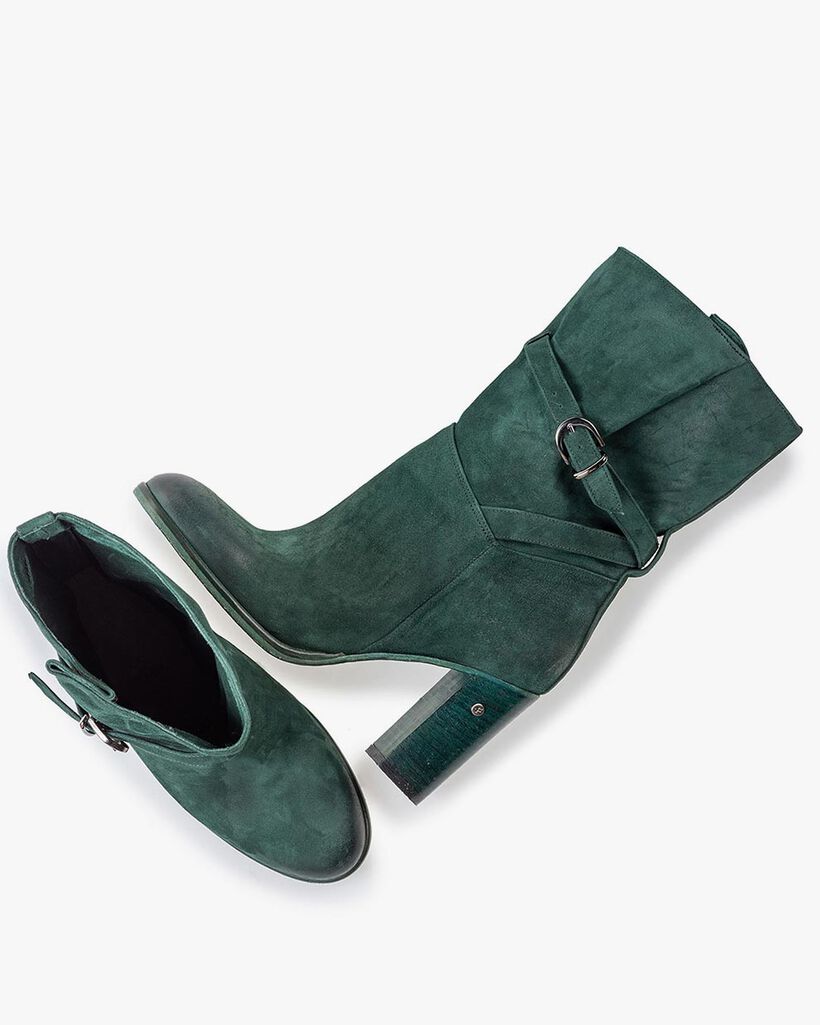 Halbhoher Stiefel Wildleder petrol