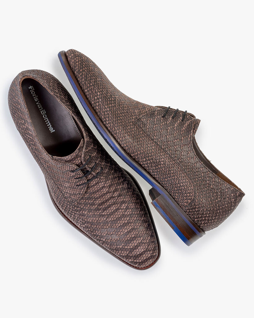 Schn&uuml;rschuh Nubukleder dunkelbraun