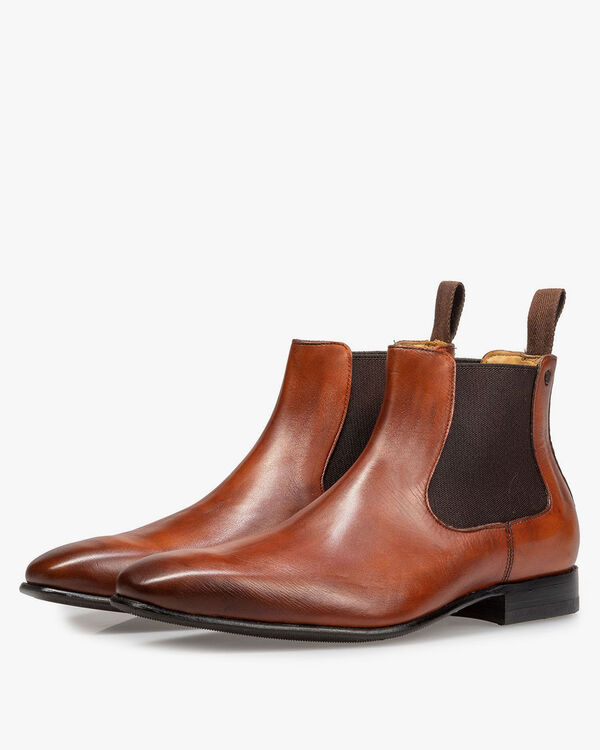 Leder Chelsea Boot dunkelcognac