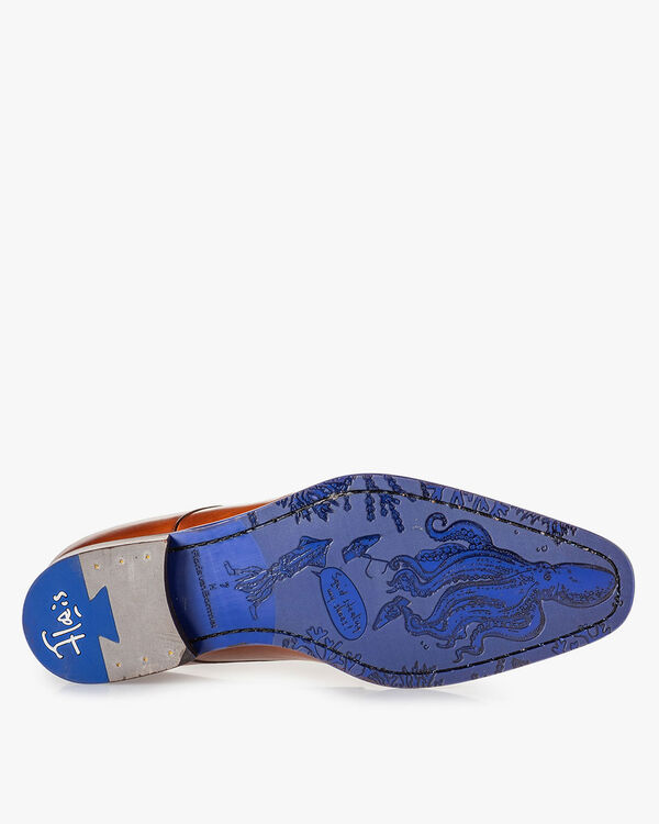 Schn&uuml;rschuh Kalbsleder cognac