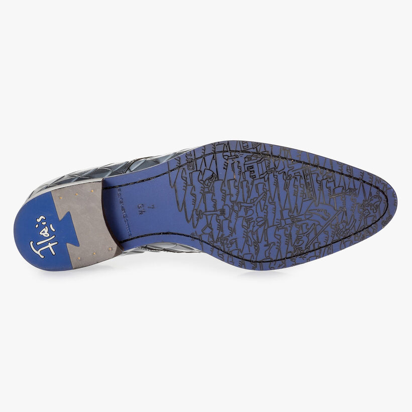 Grauer Premium Schn&uuml;rschuh mit Print