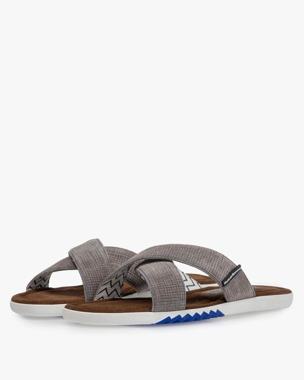 Slipper Wildleder grau