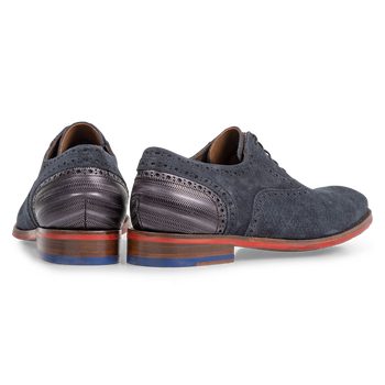 Schn&uuml;rschuh dunkelblau mit Print