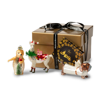 Geschenkbox mit Weihnachtsanhängern 'X-mas Animals'