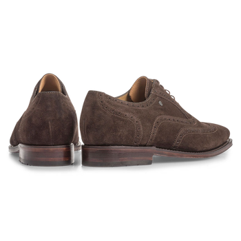 Dunkelbrauner Wildleder-Brogue