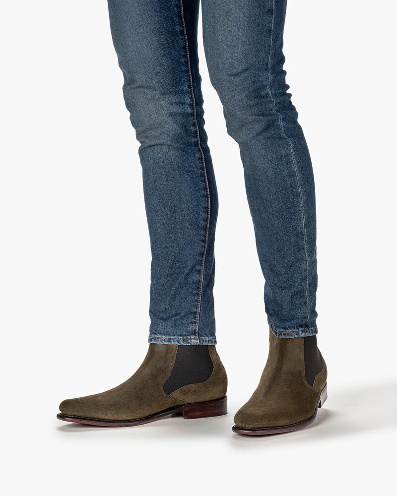 Chelsea boot suede dark green