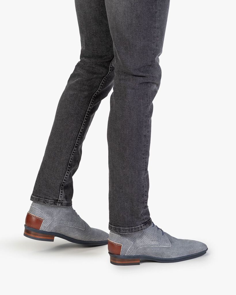 Boot suede leather black/white