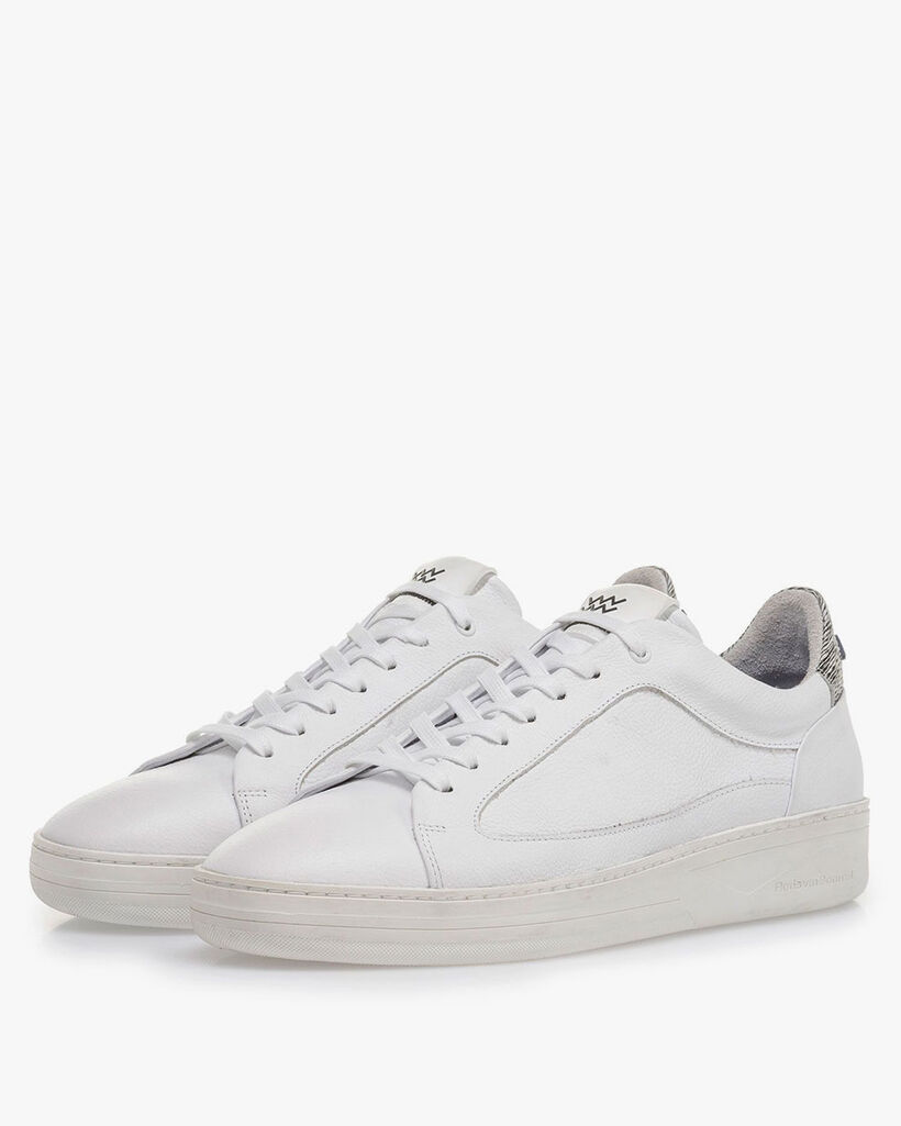 White calf leather sneaker