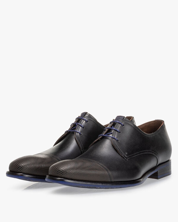 Lace shoe calf leather black