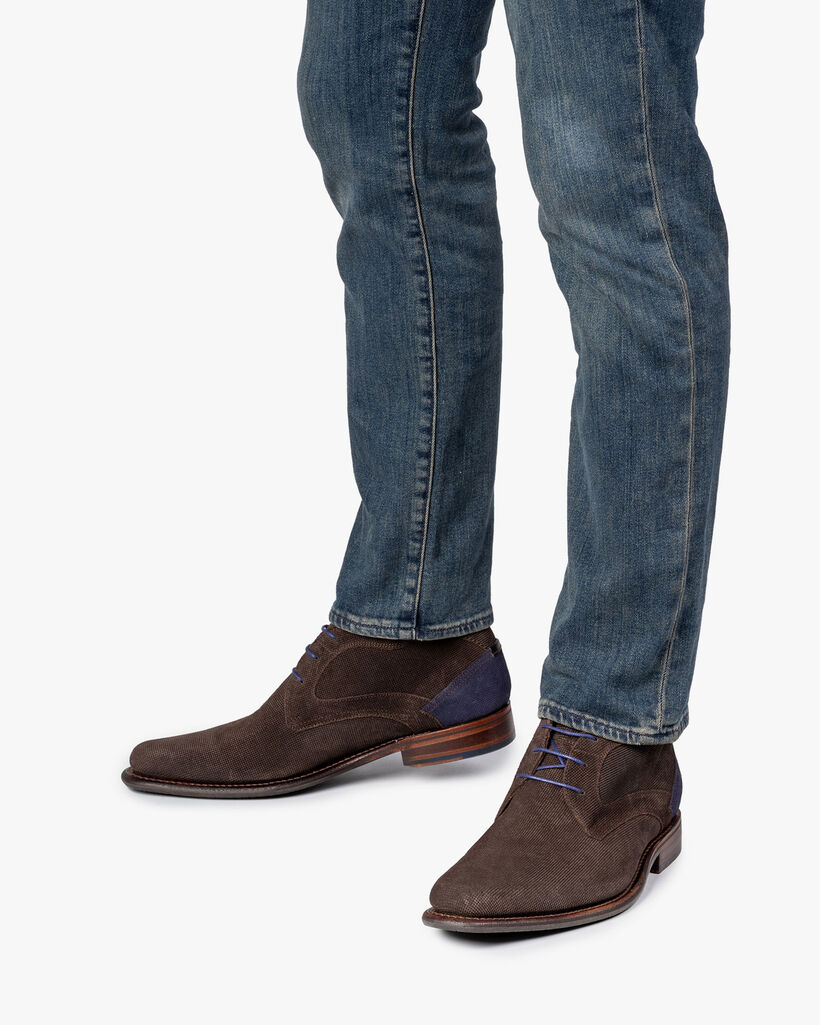 Schn&uuml;rstiefel braun Wildleder