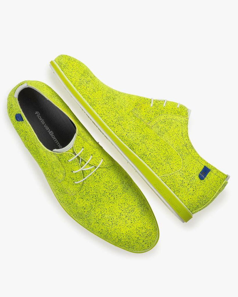 Schn&uuml;rschuh Wildleder gelb