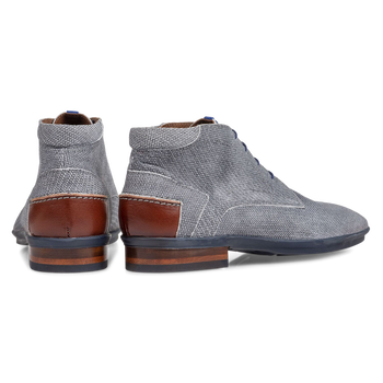 Boot suede leather black/white