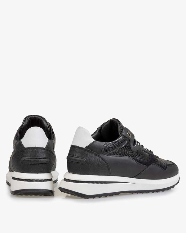 Sneaker Reptilienprint schwarz