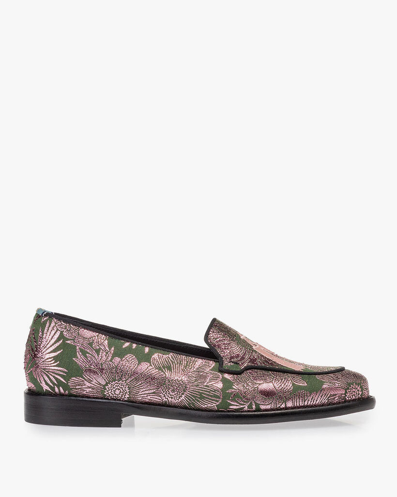 Loafer gr&uuml;n mit Print