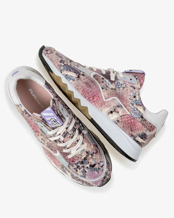 Nineti Leder mit Print pink