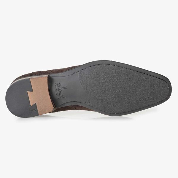 Brauner Kalbswildleder-Brogue