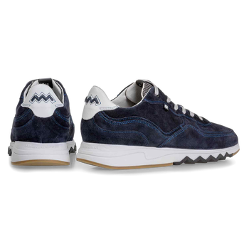 Nineti dark blue suede leather