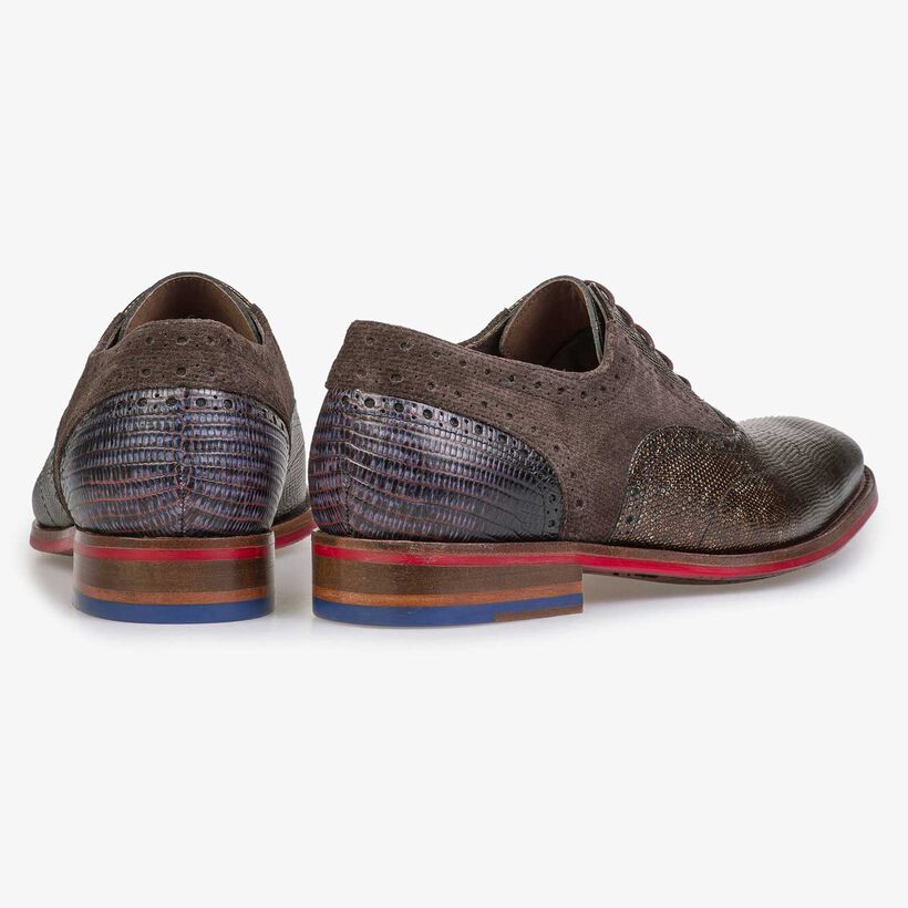 Bronze-coloured Premium leather lace shoe