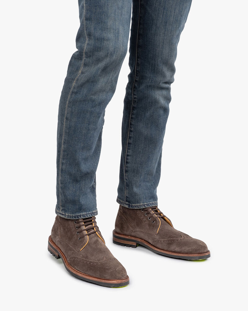 Stiefel Wildleder taupe