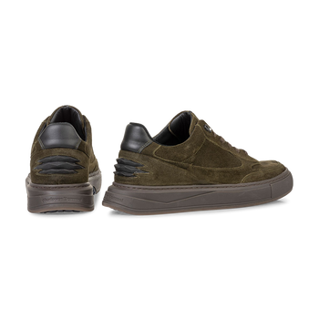 Sneaker suede dark green