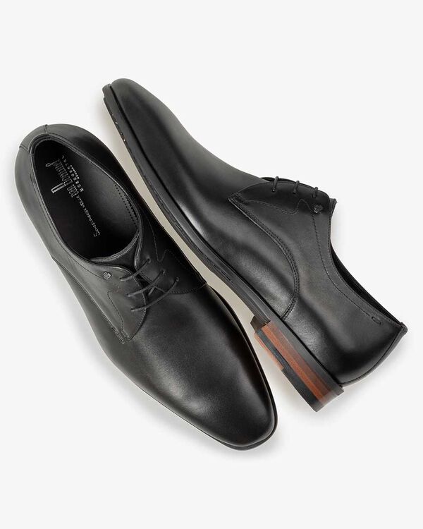 Schn&uuml;rschuh Kalbsleder schwarz