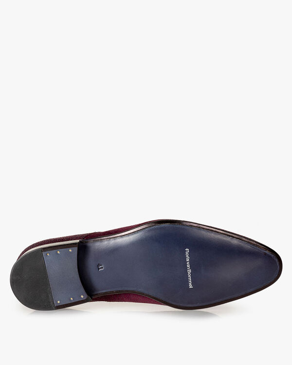Schnürschuh Wildleder bordeaux