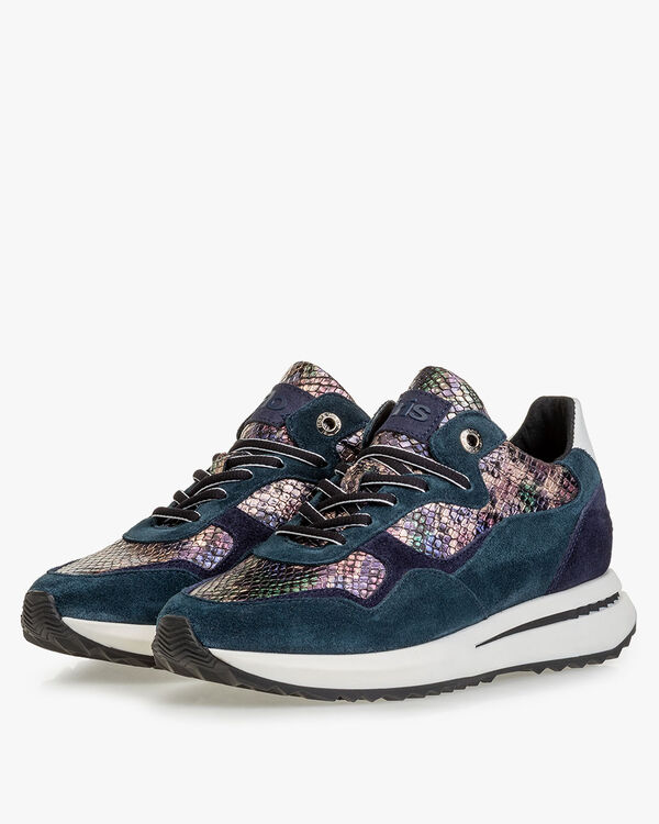Sneaker Metallic-Print rosa