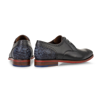 Lace shoe calf leather black