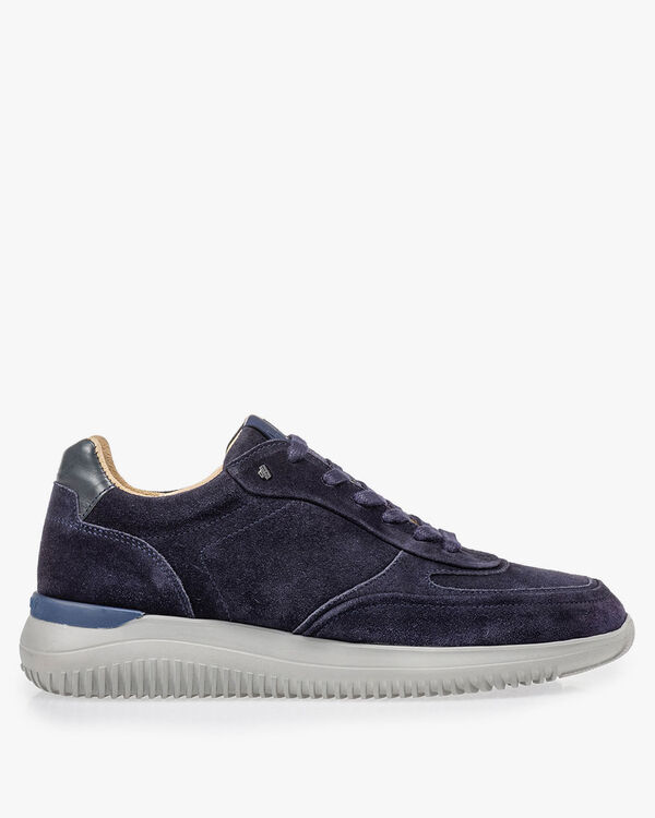 Blauer Wildleder-Sneaker