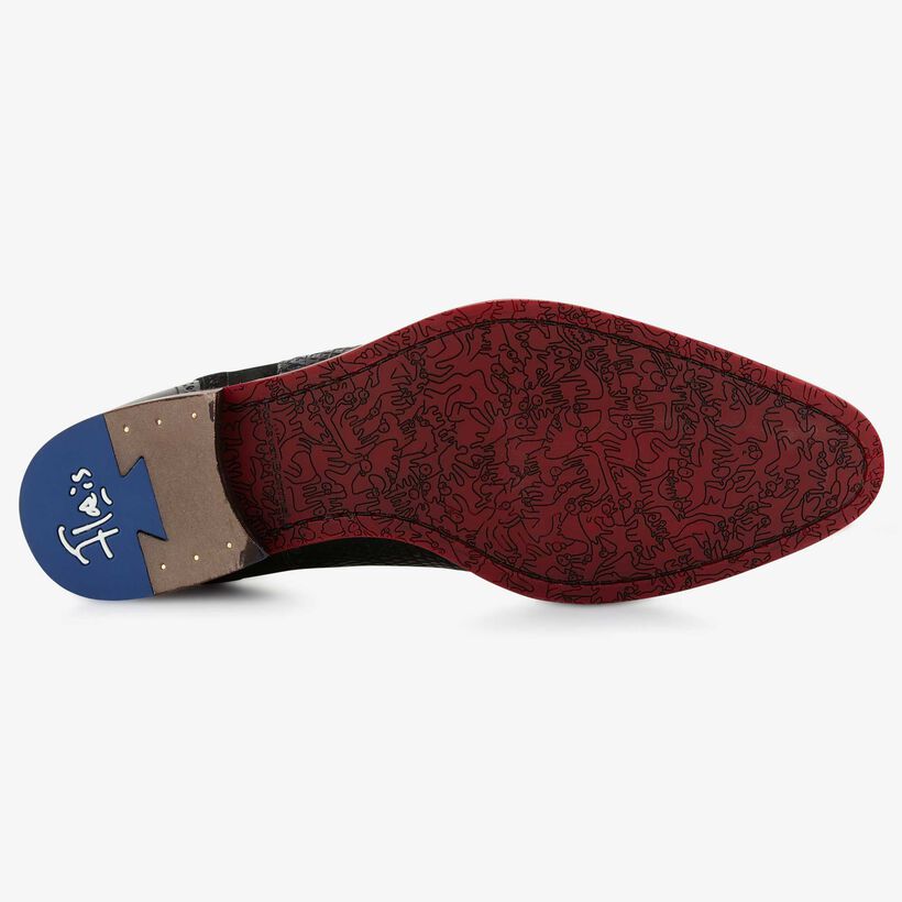 Floris van Bommel Leder Herren schwarze Schnürschuhe