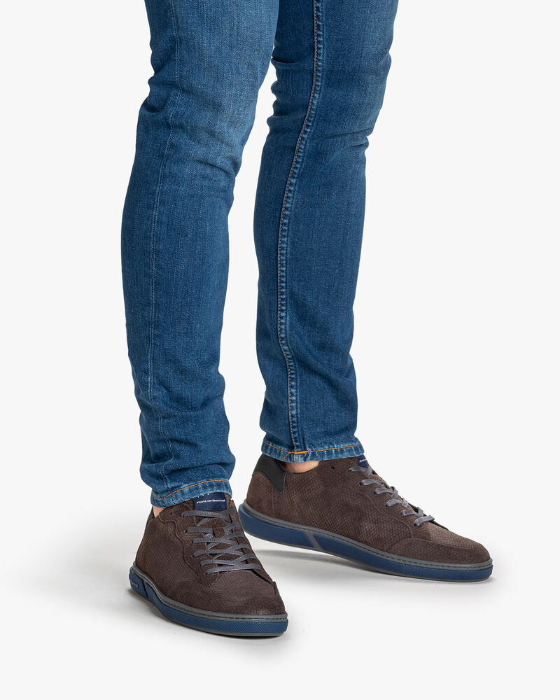 Sneaker Leder dunkelbraun