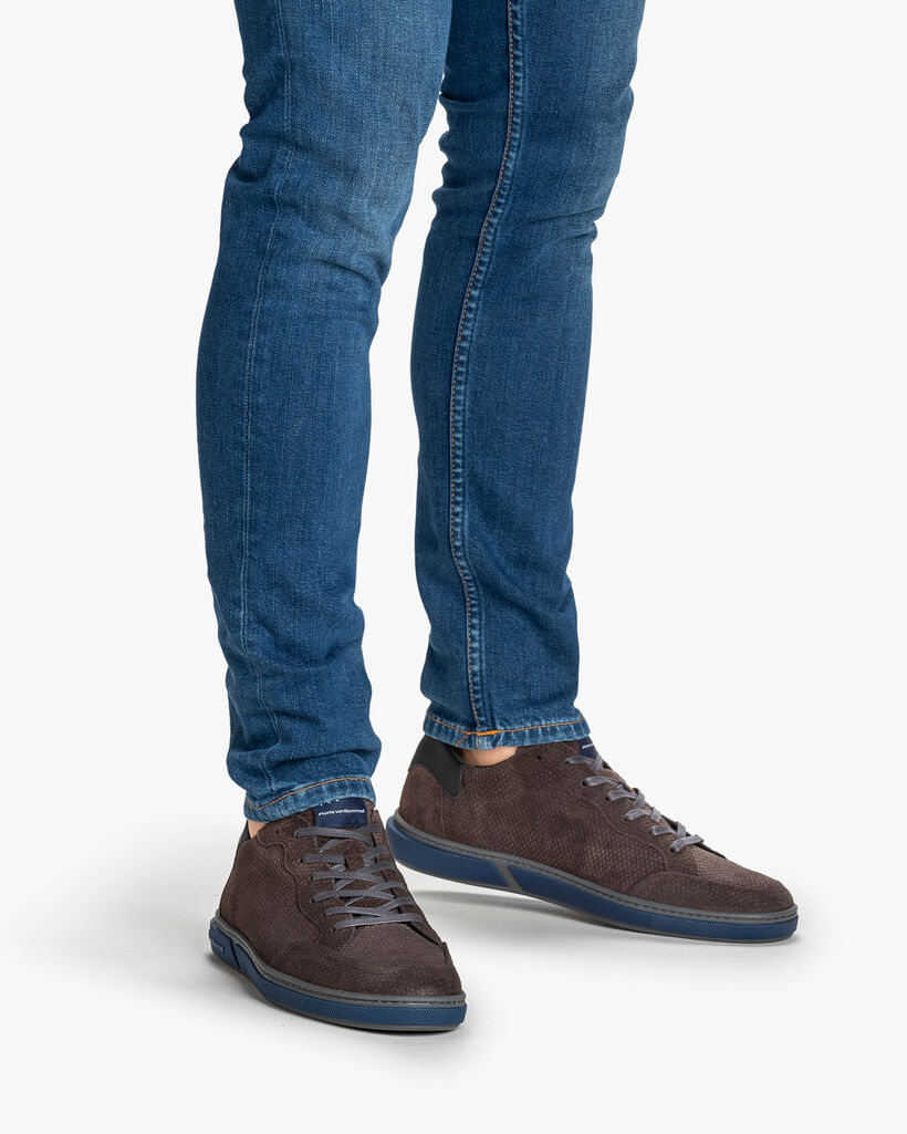 Sneaker Leder dunkelbraun