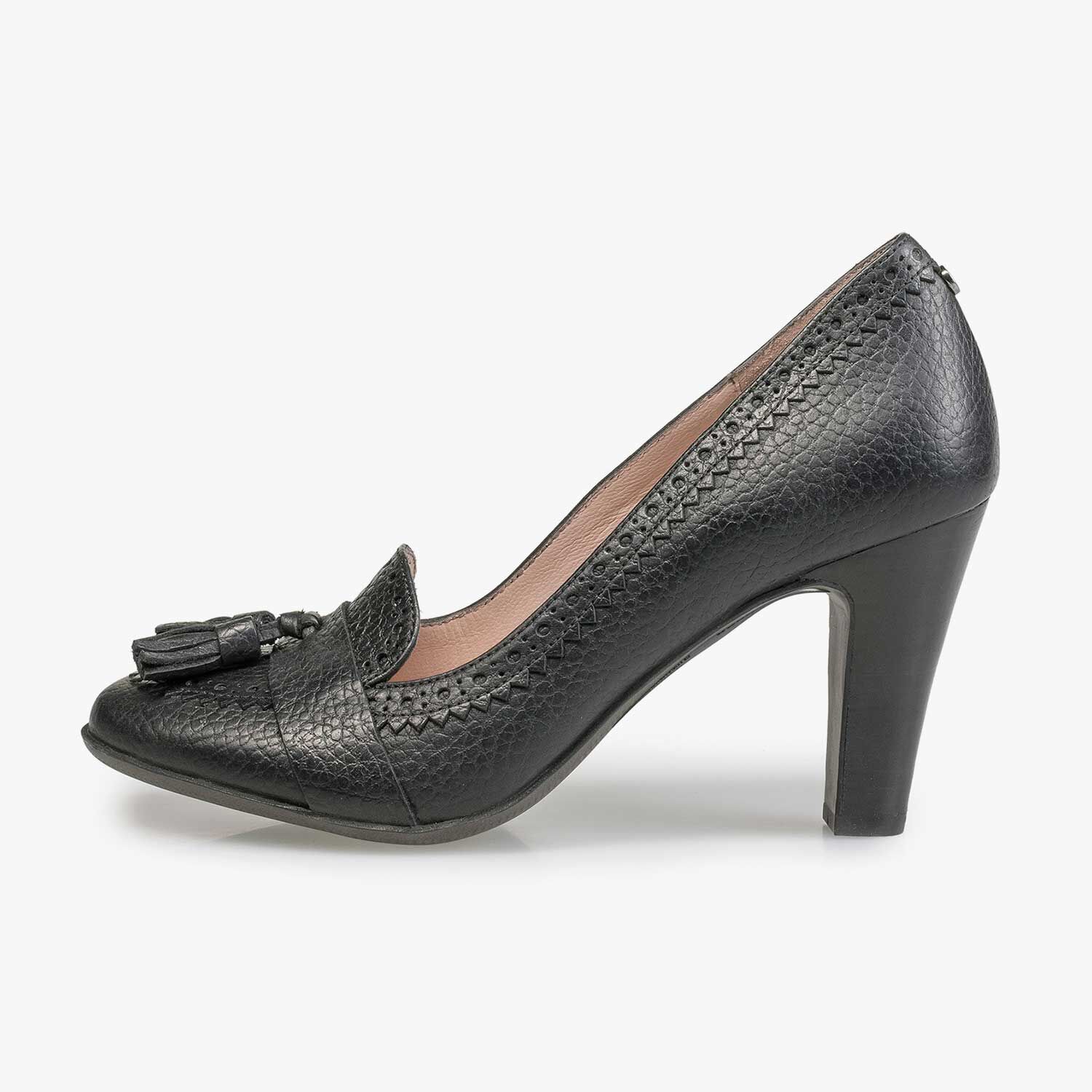 Kalbsleder Pumps mit Quasten schwarz 85500 02 Floris van Bommel